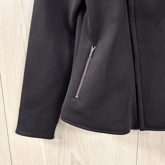 ADAY Jacket Up In The Air Asymmetrical Scuba Jersey Moto Zip Black - Picture 5 of 8